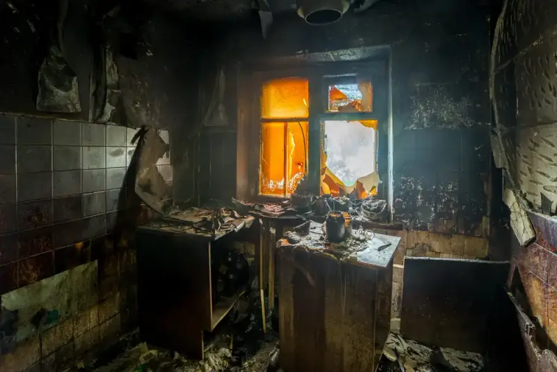 fire damage restoration professionals at work in Long Beach